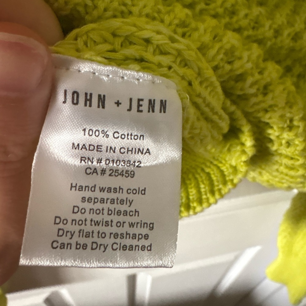John + Jenn lime green cardigan Size S - Picture 5 of 5